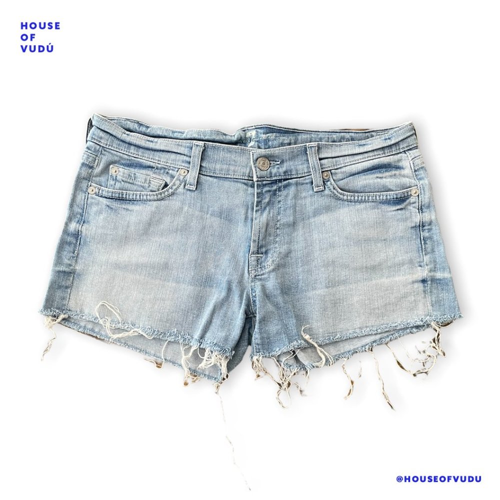 Vintage Distressed Style 7 For all Mankind Cut-off Shorts. Like New ($189)
